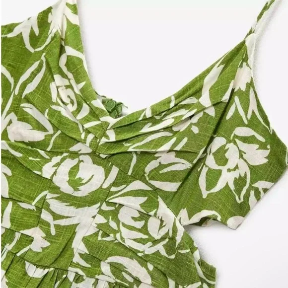 ZARA Floral Cutout Midi Dress - Picture 6 of 12